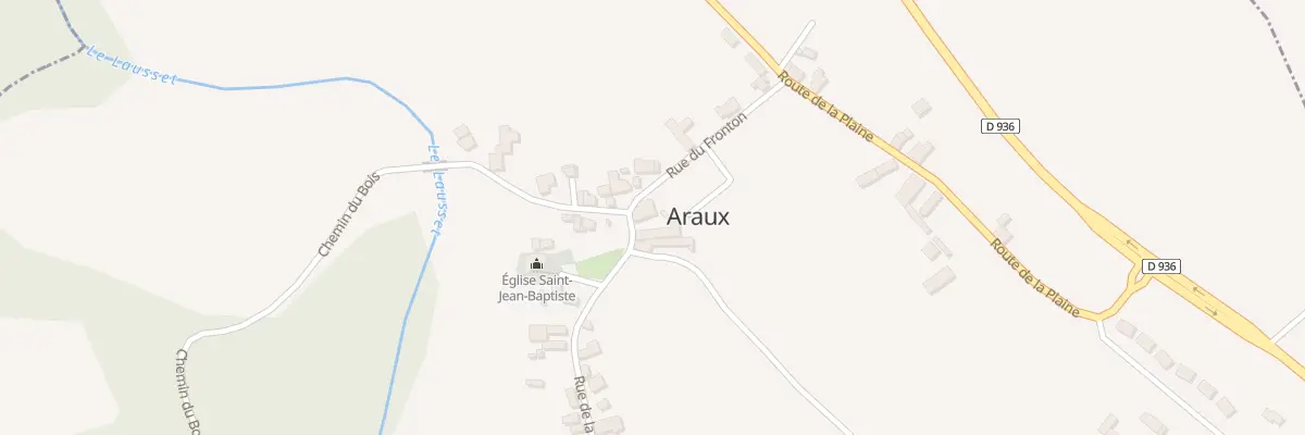 Plan du 1 Rue de la Fontaine à Araux