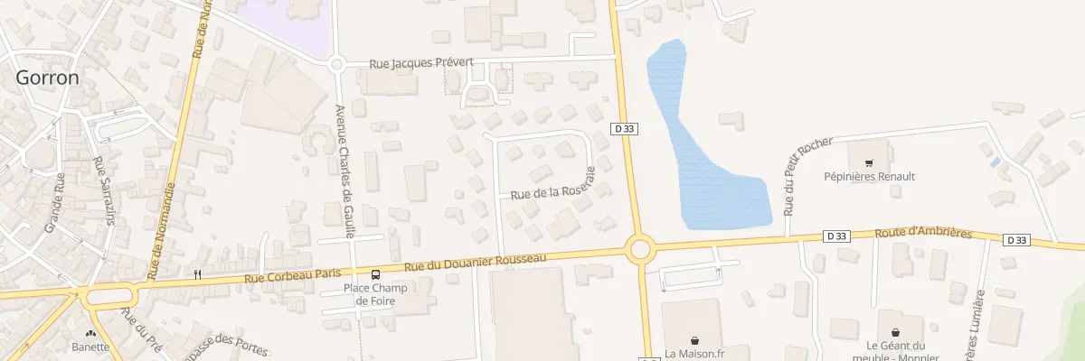 Plan du 20 Rue de la Roseraie à Gorron