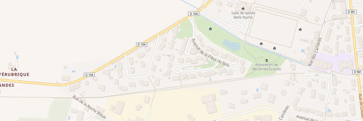 Plan du 8 Av de la Pièce du Bois à Bécon-les-Granits