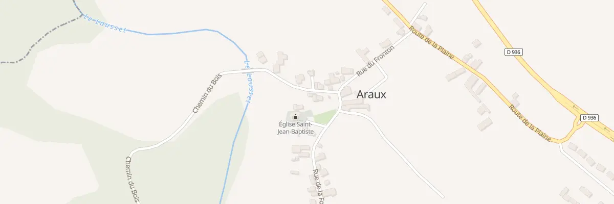 Plan du 3 Che du Lavoir à Araux