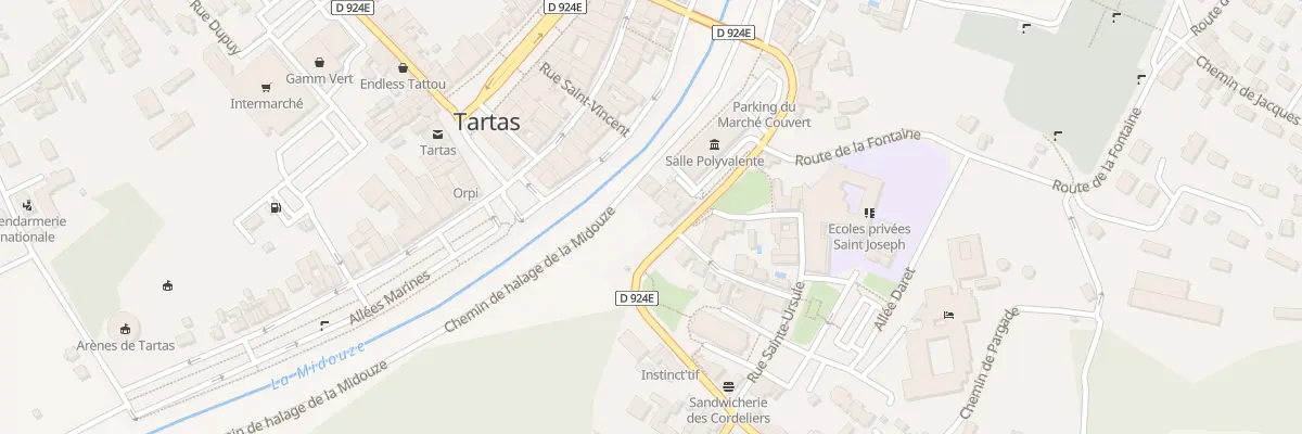 Plan du 82 Crs Saint-Jacques à Tartas