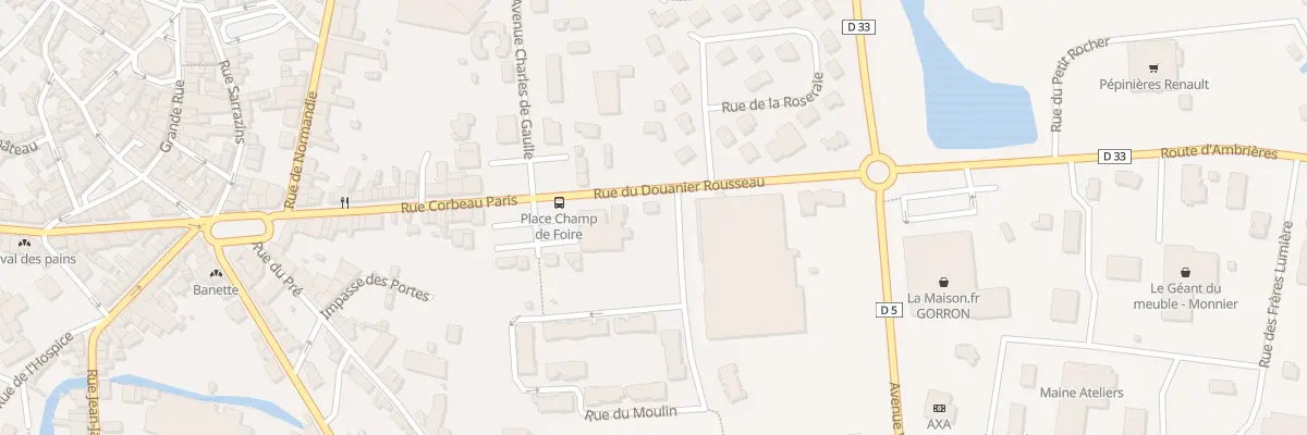 Plan du 6 Rue du Douanier Rousseau à Gorron