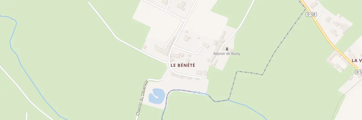 Plan du 7 Rte du Benete (Russy) à Aure sur Mer
