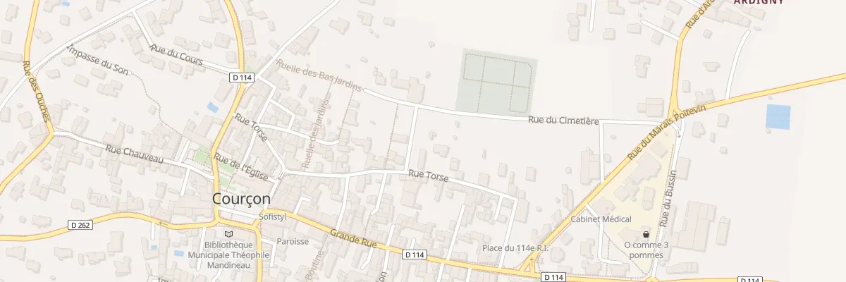 Plan du 16 Rue Torse à Courçon