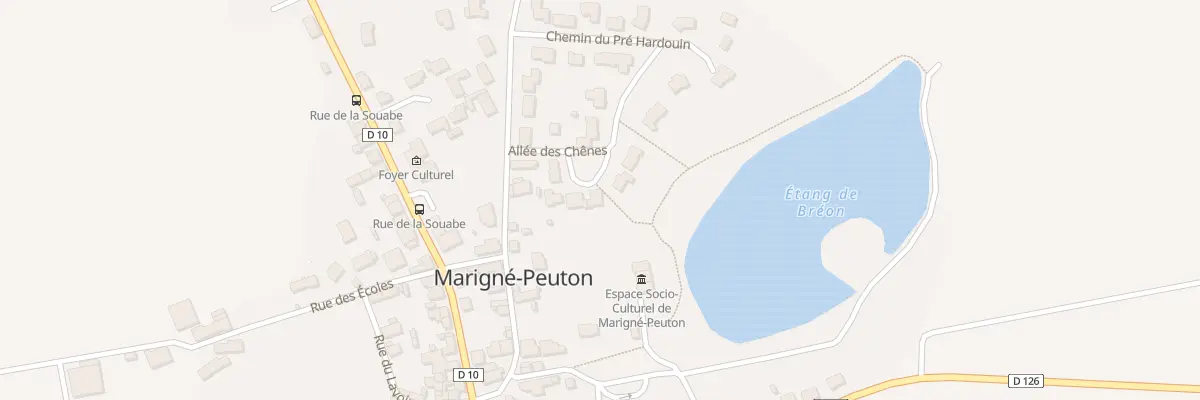 Plan du 8 All des Chênes à Marigné-Peuton