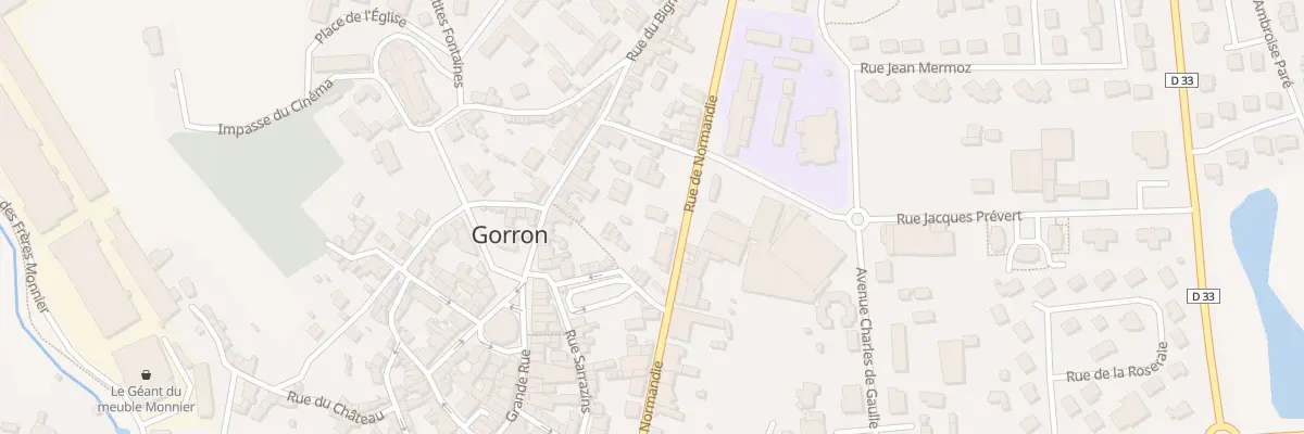Plan du 33 Rue de Normandie à Gorron