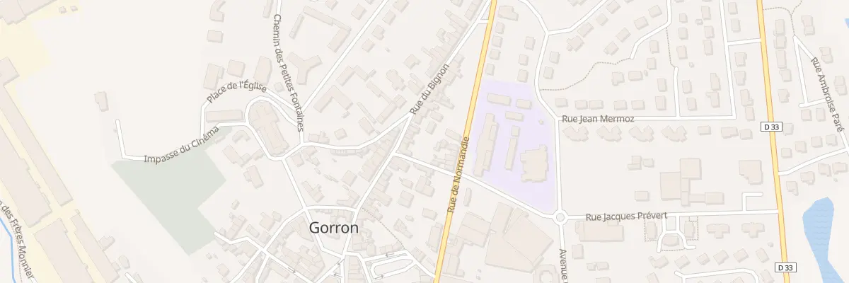 Plan du 38 Rue du Bignon à Gorron