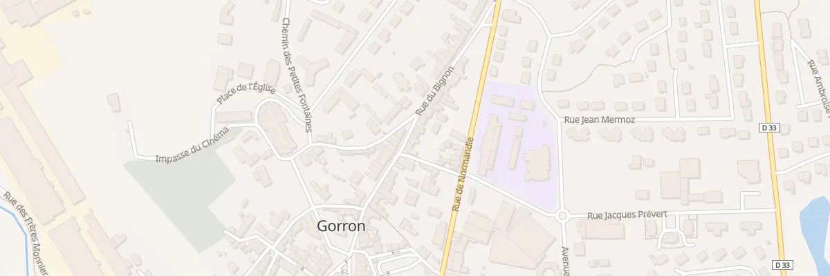 Plan du 36 Rue du Bignon à Gorron