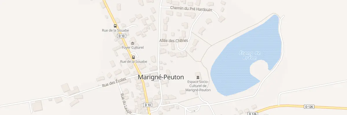 Plan du 4 All des Chênes à Marigné-Peuton
