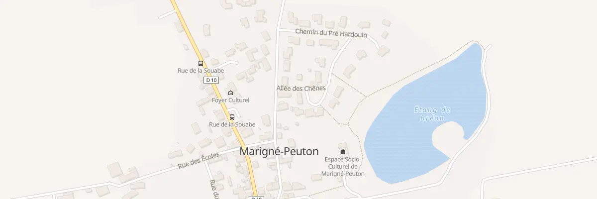 Plan du 2 All des Chênes à Marigné-Peuton