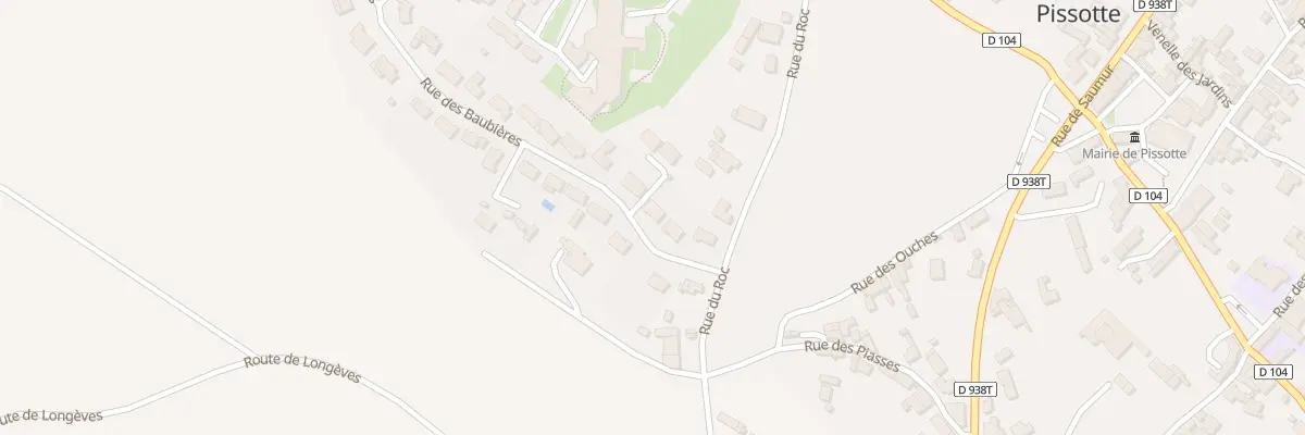 Plan du 33 Rue des baubières à Pissotte