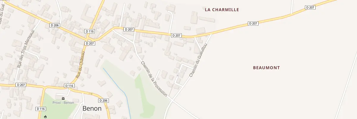 Plan du 6 Che du Gueuillou à Benon