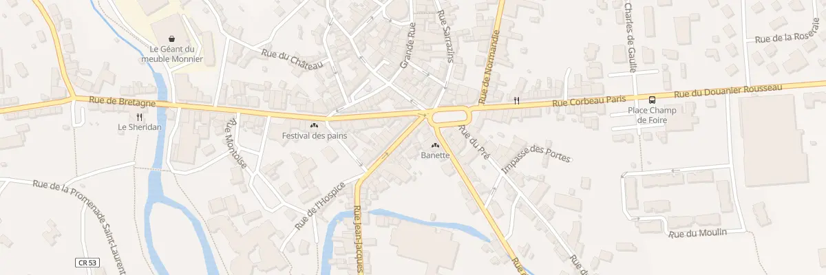 Plan du 3 Rue Jean Jacques Garnier à Gorron