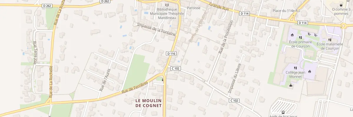 Plan du 34 Rue de Benon à Courçon