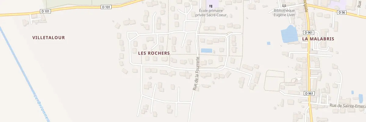 Plan du 13 Rue des Rochers à Erdre-en-Anjou