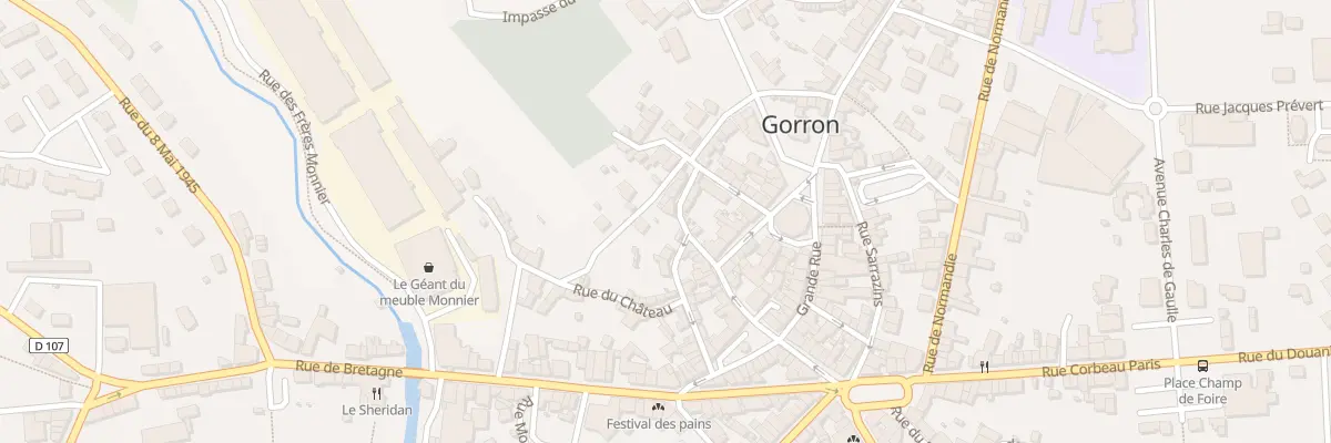 Plan du 18 Rue Brochard Brault à Gorron