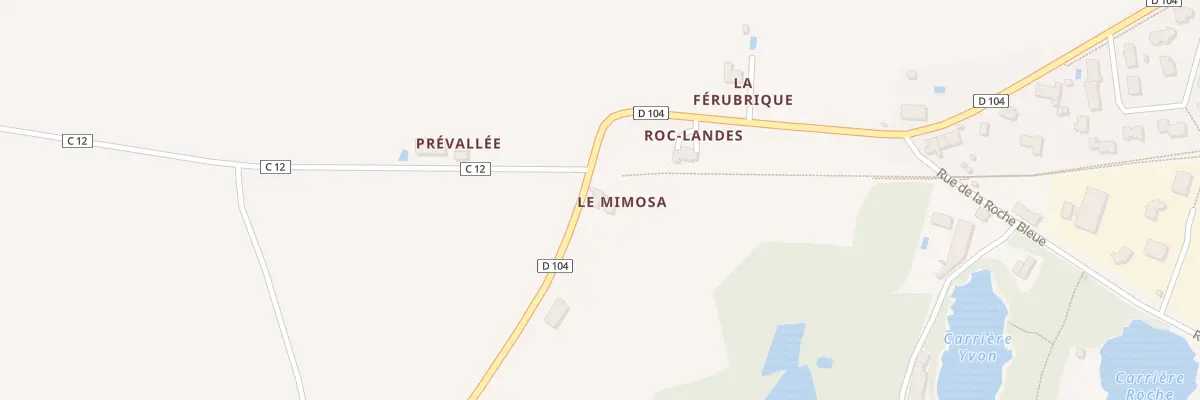 Plan du 1001 Rte de Villemoisan à Bécon-les-Granits
