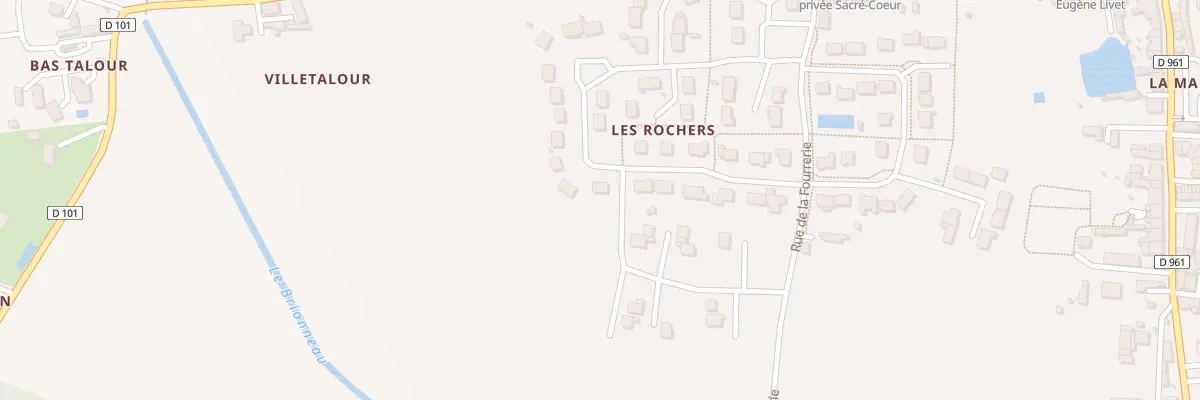 Plan du 20 Rue des Rochers à Erdre-en-Anjou