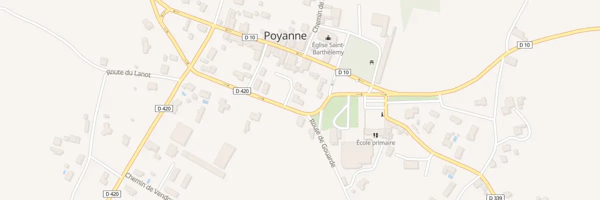 Plan du 10 Rue des Ecoliers à Poyanne