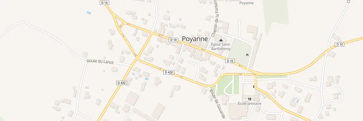 Plan du 43 Rue du Boulanger à Poyanne