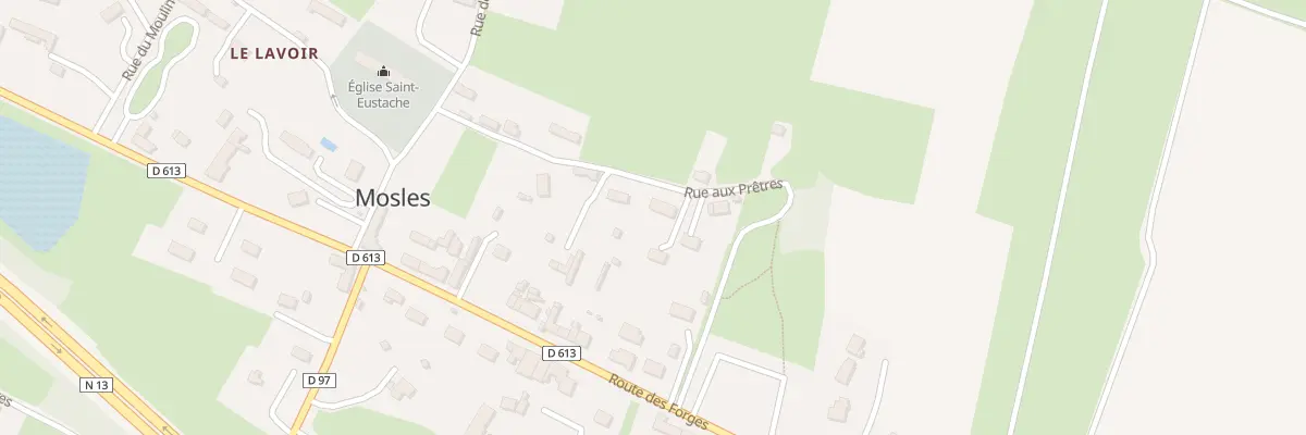 Plan du 16 Rue aux Prêtres à Mosles
