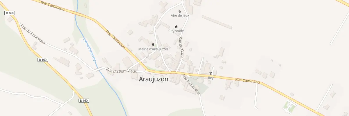 Plan du 2 Rue du Gave à Araujuzon