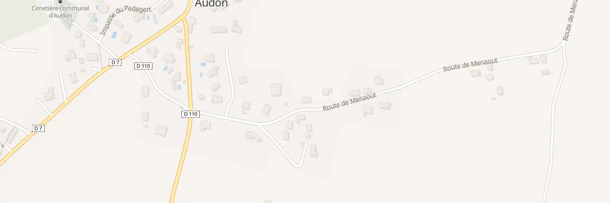 Plan du 3 Rte de Menaout à Audon