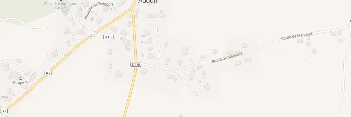Plan du 1 Rte de Menaout à Audon