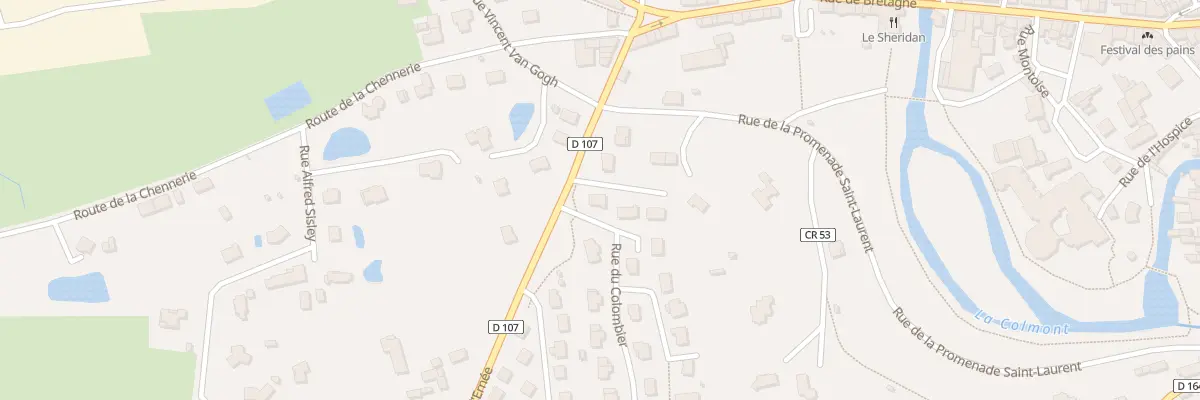Plan du 1 Rue de Colombier à Gorron