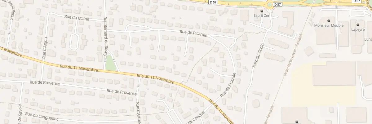 Plan du 11 Rue de Touraine à Saint-Berthevin