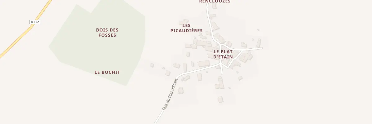 Plan du 28 Rue du Plat d’Etain à Saint-Sulpice-d’Arnoult