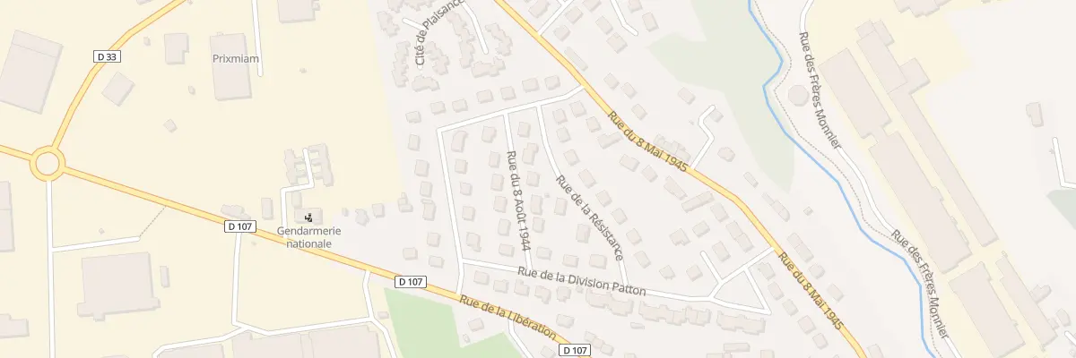 Plan du 7 Rue du 8 Août 1944 à Gorron