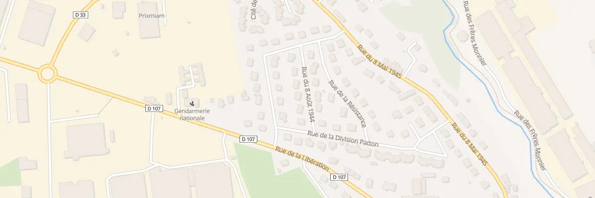 Plan du 6 Rue du 8 Août 1944 à Gorron