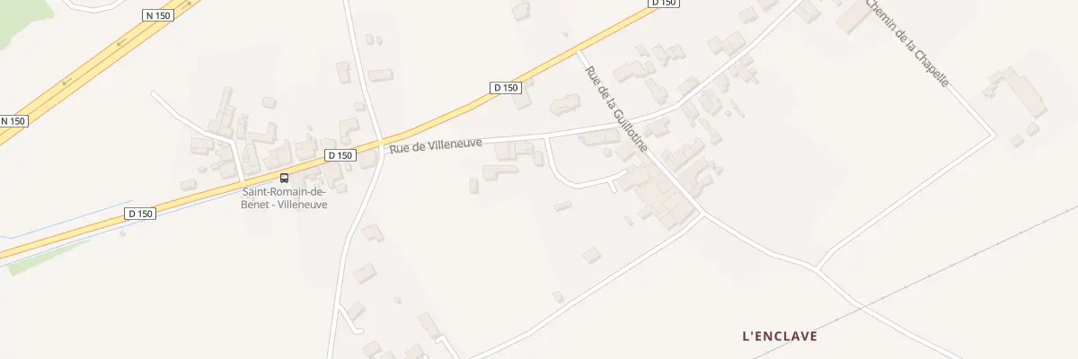 Plan du 6 Rue de Villeneuve à Saint-Romain-de-Benet