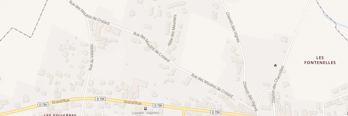 Plan du 6 Rue des Moulins de Crolard à Lussant