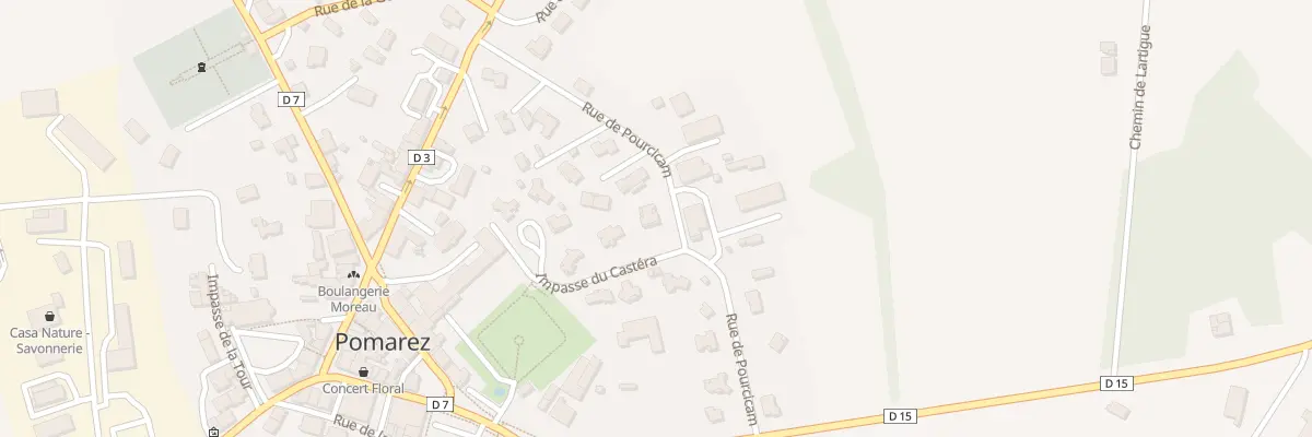 Plan du 200 Rue de Pourcicam à Pomarez