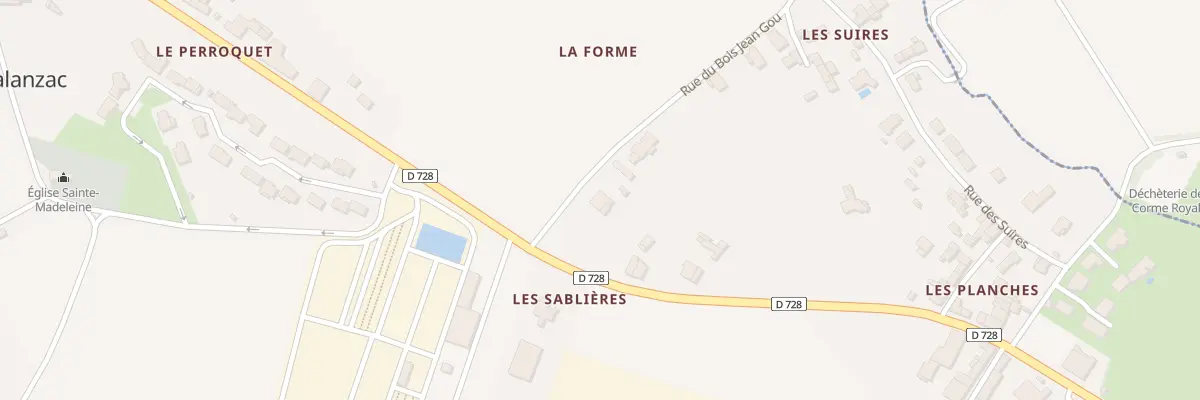 Plan du 4 Rue du Bois Jean-gou à Balanzac