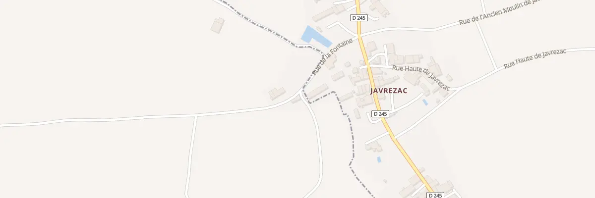 Plan de Javrezac à Arces