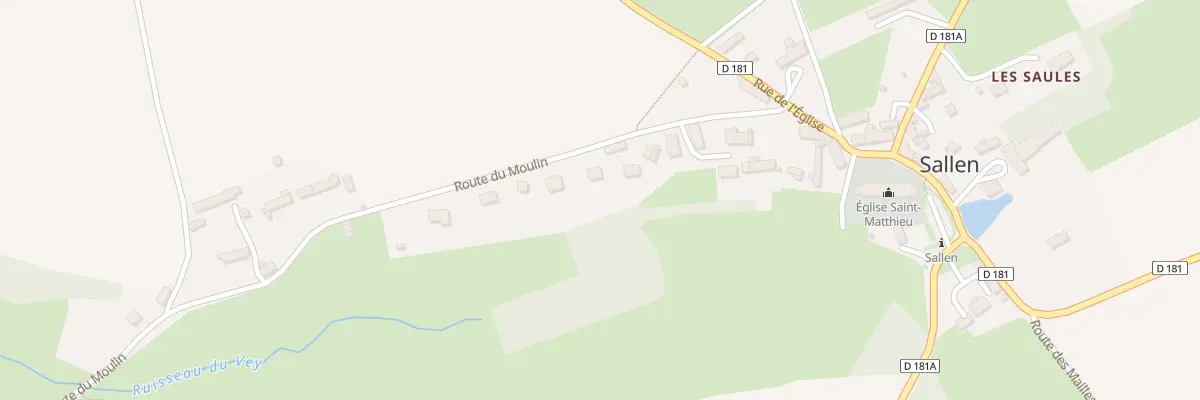 Plan du 171 Rte du Moulin à Sallen