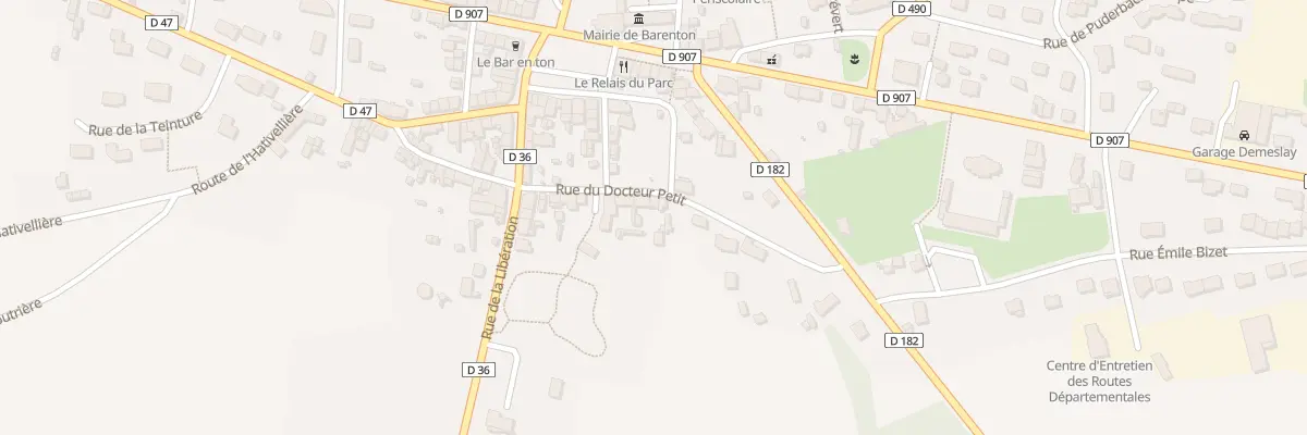 Plan du 92 Rue du Docteur Petit à Barenton