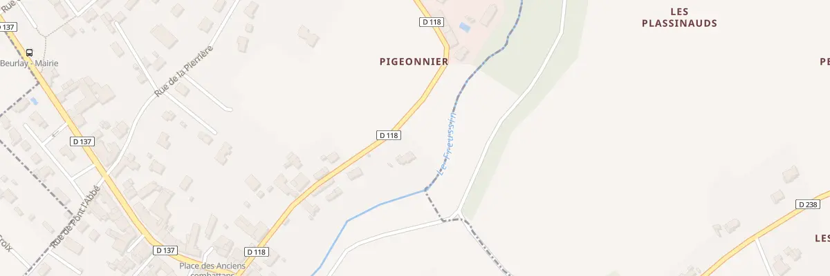 Plan du 14 Rte de Bords à Beurlay