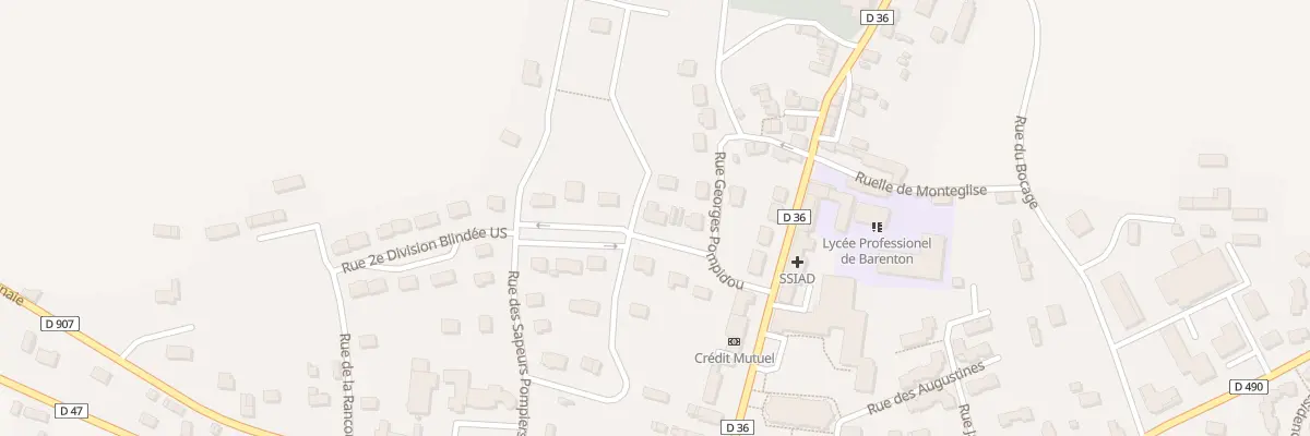 Plan du 10 Rue Étienne-Marie Boulé à Barenton