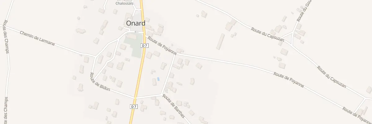 Plan du 128 Rte de Poyanne à Onard