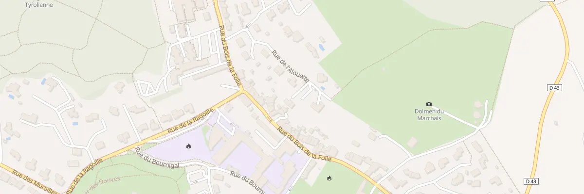Plan du 44 Rue du bois de la folie à Pouzauges