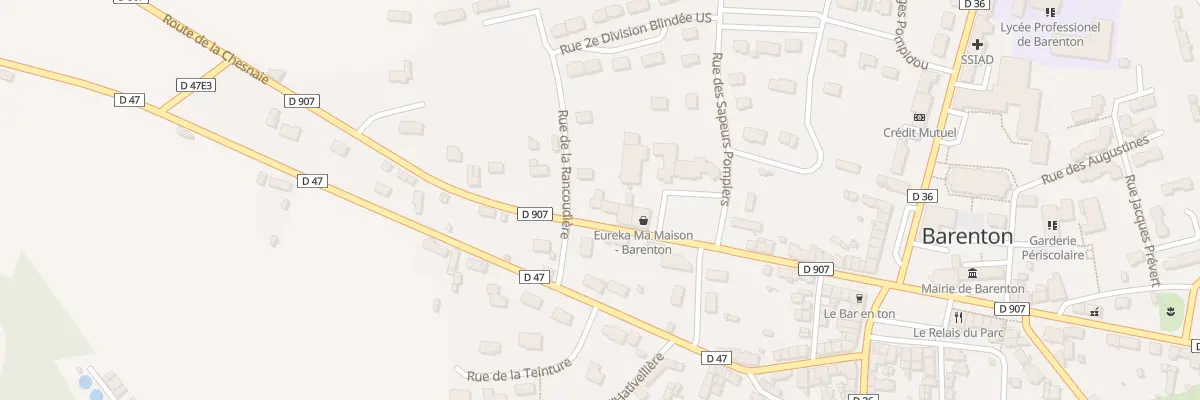 Plan du 82 Rue de la Rancoudière à Barenton