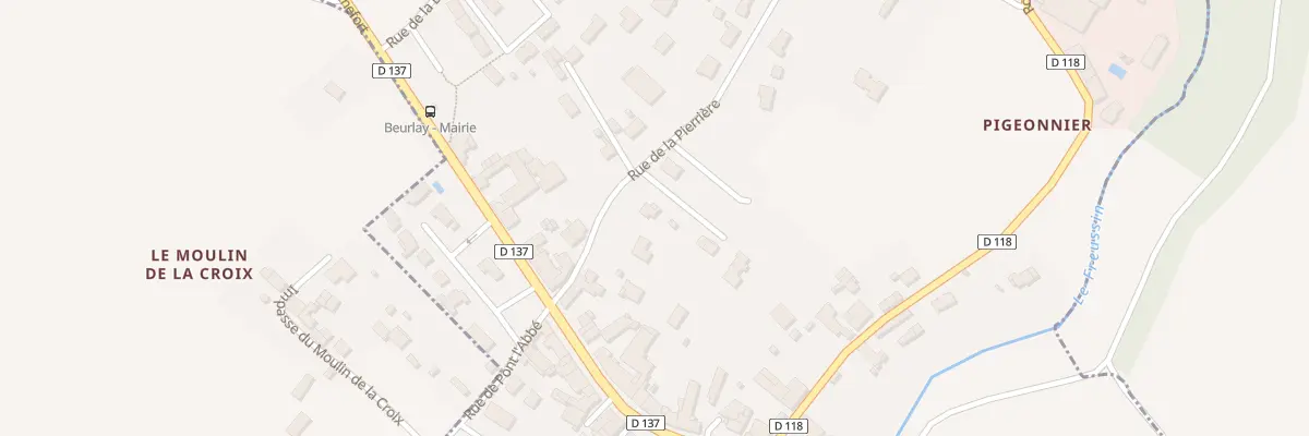 Plan du 10 Rue de la Pierrière à Beurlay