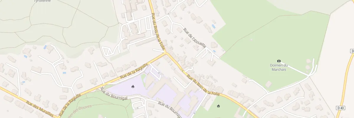 Plan du 50 Rue du bois de la folie à Pouzauges