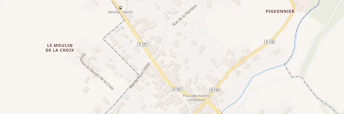 Plan du 2 Rue de la Pierrière à Beurlay