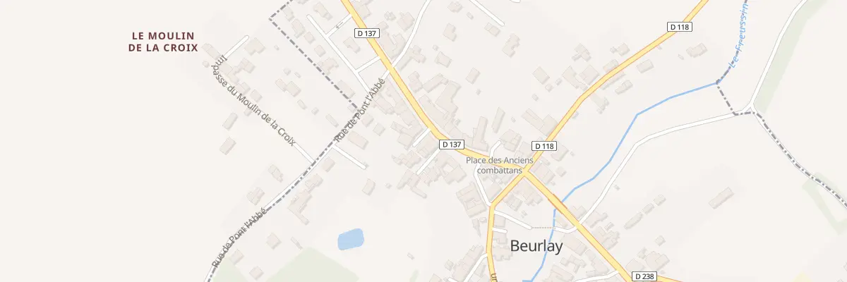 Plan du 13 Rue du Général de Gaulle à Beurlay