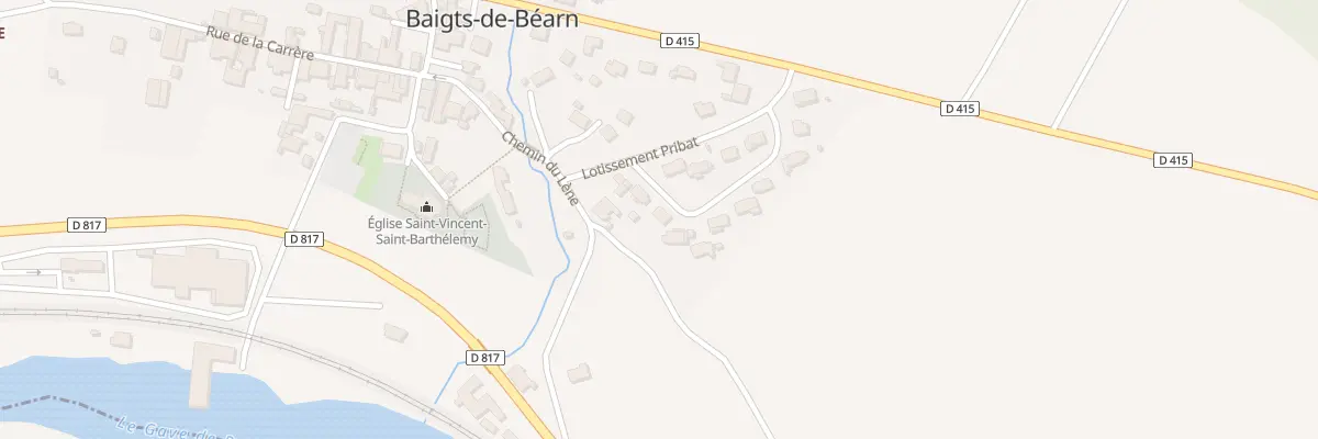 Plan du 3 Lot Pribat à Baigts-de-Béarn